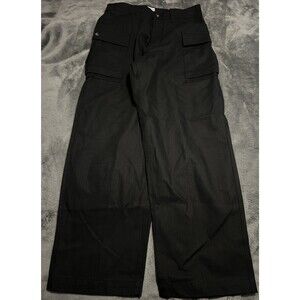 Size 32 Nike Life Mens Black Cargo Pants Zip Fly Button Up Relaxed FJ0323 010